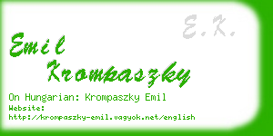 emil krompaszky business card